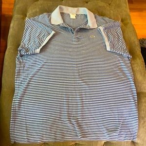 Blue stripe Lacoste polo